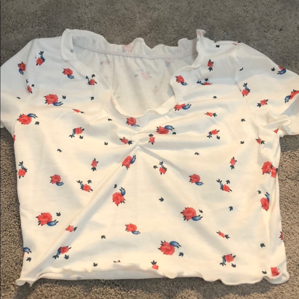 White Floral tank top